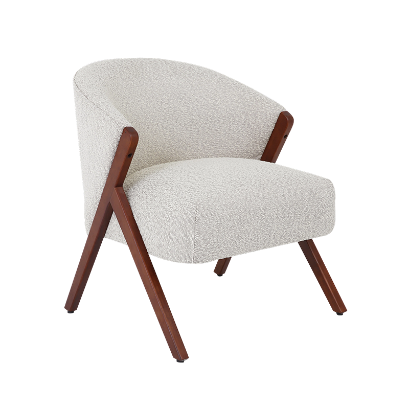 GINA, Accent Chair, Soft Fabric Club Chair, Stylish Leisure Chair for Reading and Living