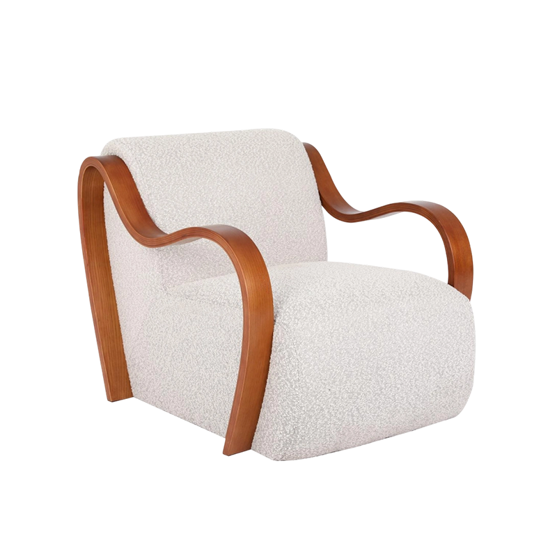 KARLA Accent Armchair Solid Wood Frame Lounge Design