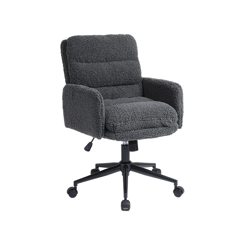 ROBERDS, Office Chair with Wheels, Swivel Chair, Height-adjustable Desk Chair, Thick Backrest, Home Office Chair, Comfortable for Study, Bedroom, Green