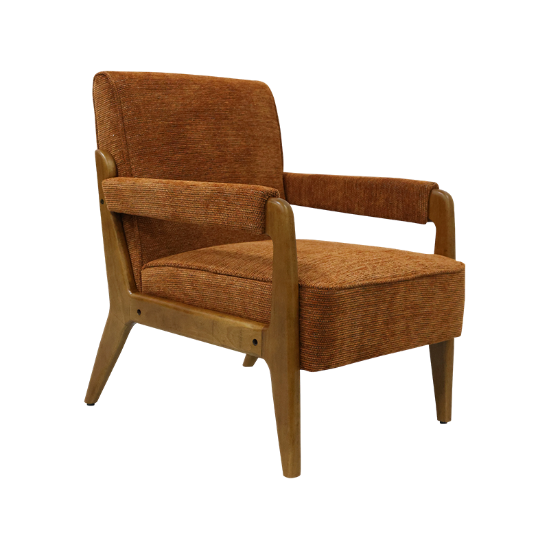 LOUISE, Upholstered Accent Chair, Soft Armrest, Soft Comfortable Cushion Armchair