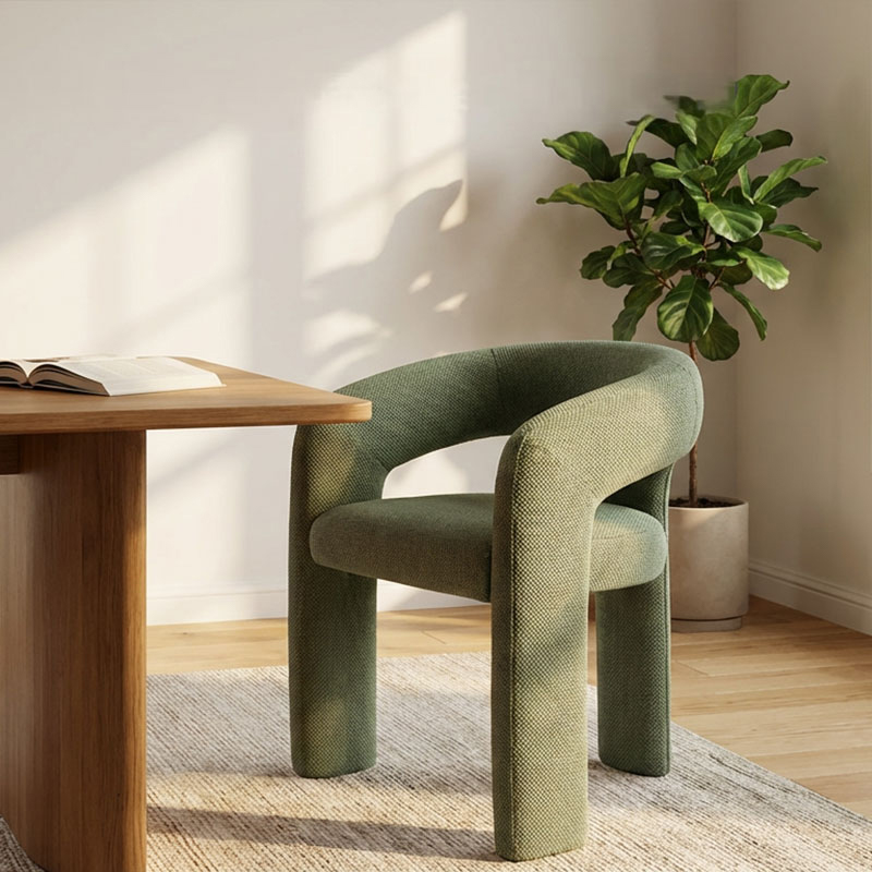MARRIN Fully Upholstered Armchair Three-Leg Design for Dining & Living