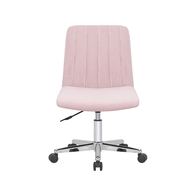 VIOLA, Office Chair, Computer Chair, Dressing Table Chair, Modern Desk Chair with Swivel Wheels, Rotating, Height Adjustable, Pink Fabric Chair
