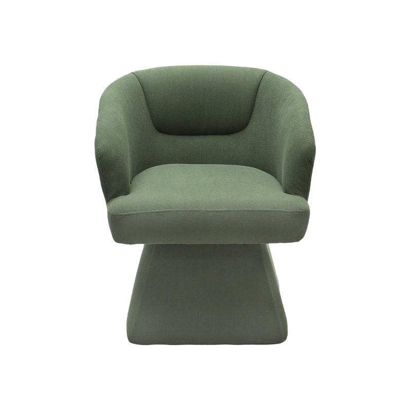 BRON, Corduroy Fabric Dining Chair Swivel Chair, Vanity Chair for Dining/Living Room, Bedroom, Makeup Room