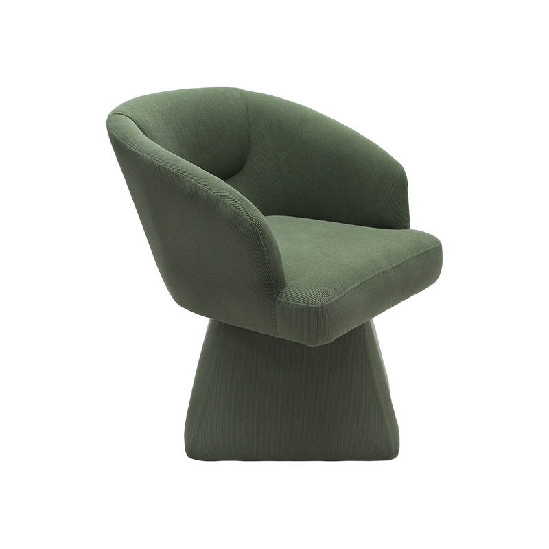 BRON, Corduroy Fabric Dining Chair Swivel Chair, Vanity Chair for Dining/Living Room, Bedroom, Makeup Room
