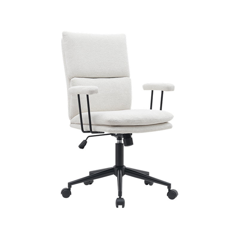 RACHEL, Fabric Home Office Chair, Comfortable Seat, Padding Cushion, Stylish Dressing Chair with Wheels