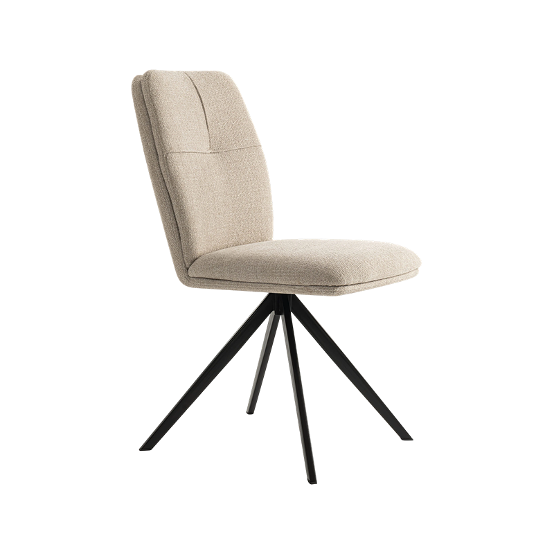 SELMA, Rotation Dining Chair,Upholstered Chair for Living Room, Dining Room, Metal Leg