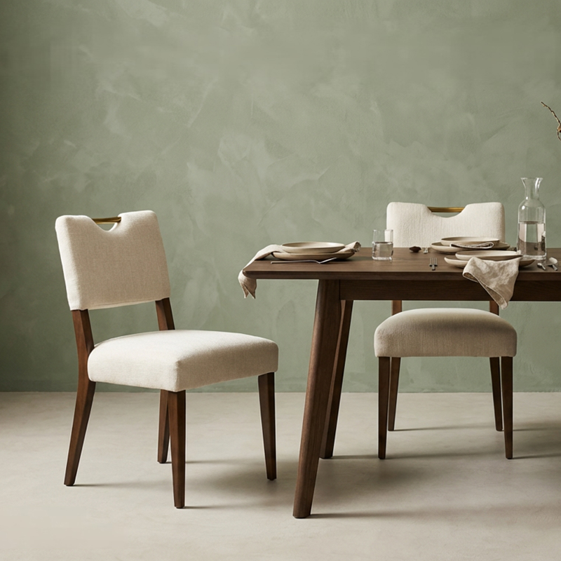 JARETT Upholstered Dining Chair Armless Modern Kitchen Seating