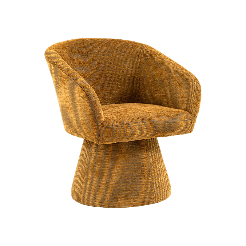 YOKO, Chenille Fabric Dining Chair Swivel Chair, Vanity Chair for Dining / Living Room, Bedroom, Makeup Room