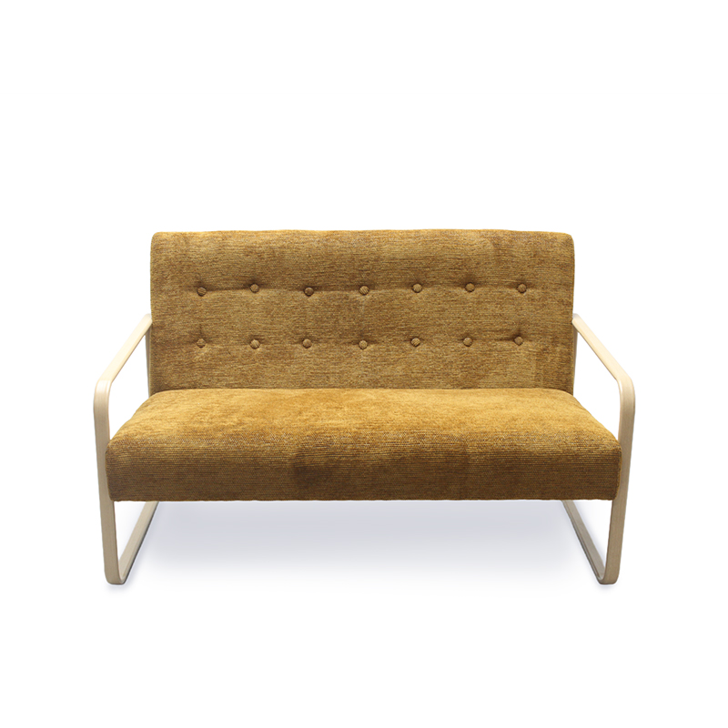 ARLO Two-Seater Sofa with Gold Frame Armrests