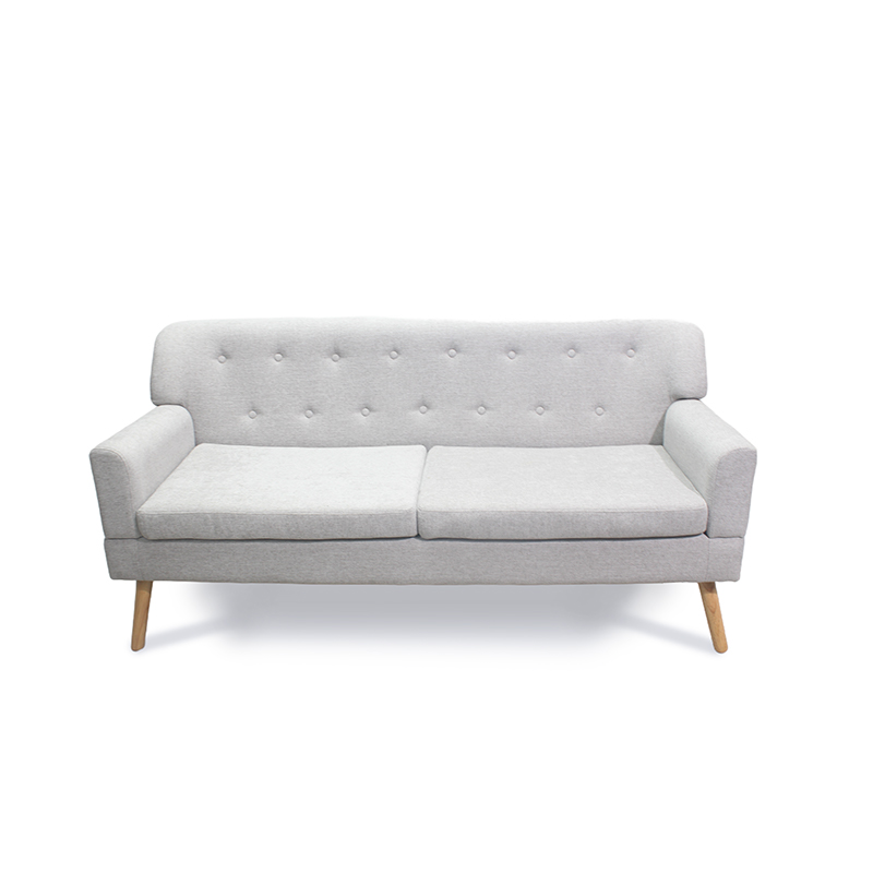 IKE Three-Seater Sofa with KD Rubber Wood Legs