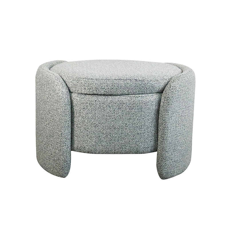 MANNI-A Bouclé Storage Ottoman